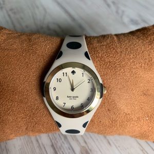 Kate Spade Watch. Cream with Black Polka dots.